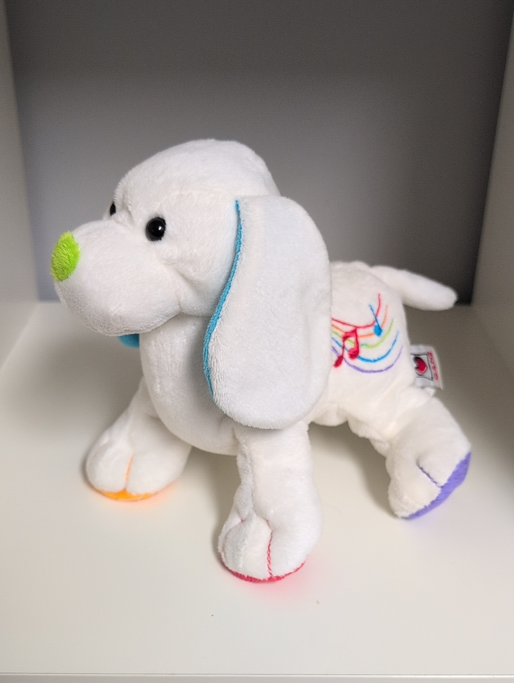 Webkinz Harmony Puppy No Code Y2K Plush GANZ Music Note Dog EUC